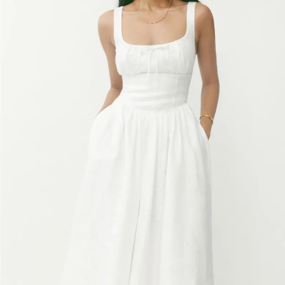 NWT Reformation White Balia Dress